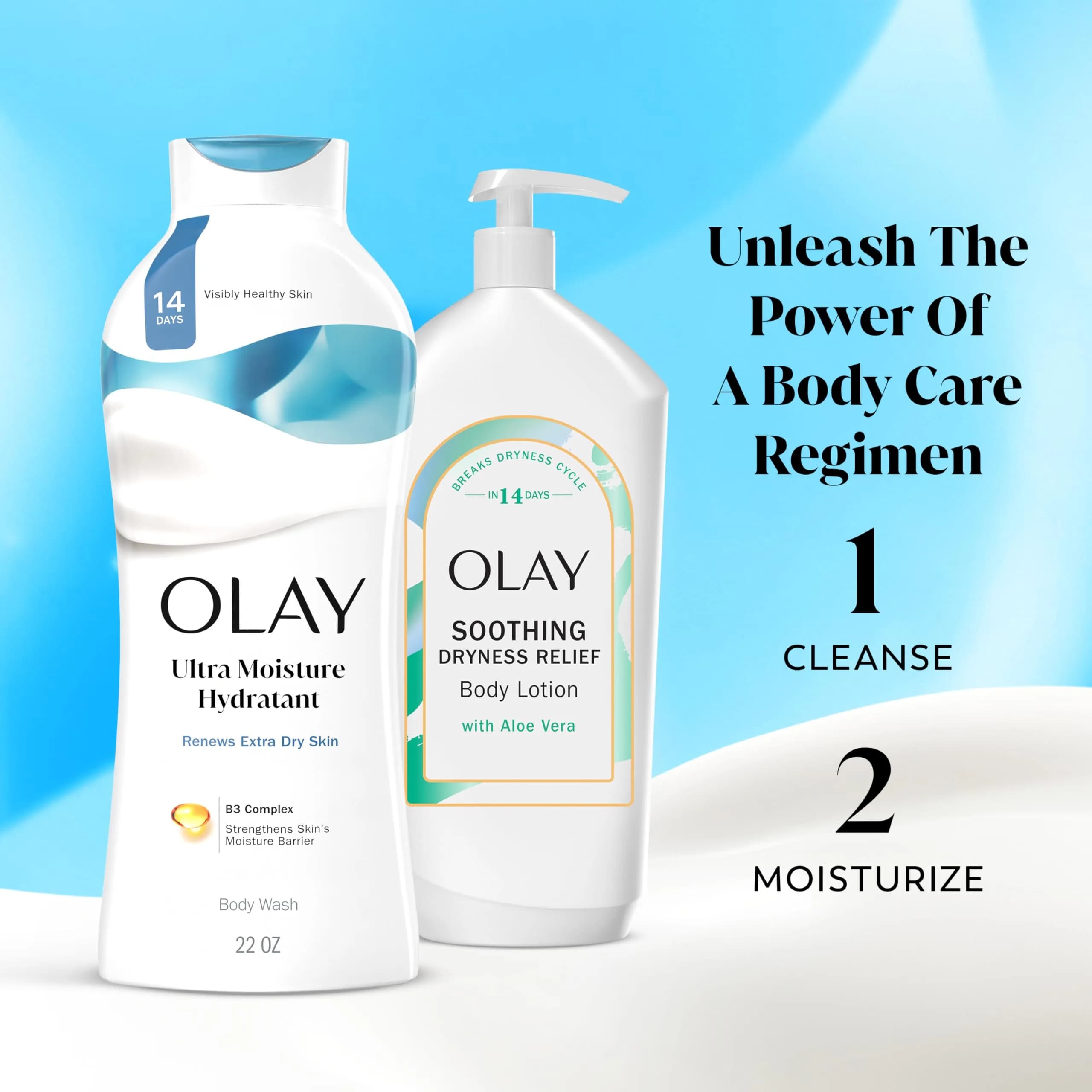 Olay Ultra Moisture Body Wash for Extra Dry Skin 676ml (22 Fl Oz) Pack of 2 | Hydrating & Refreshing with Vitamin B3 Complex - view 8