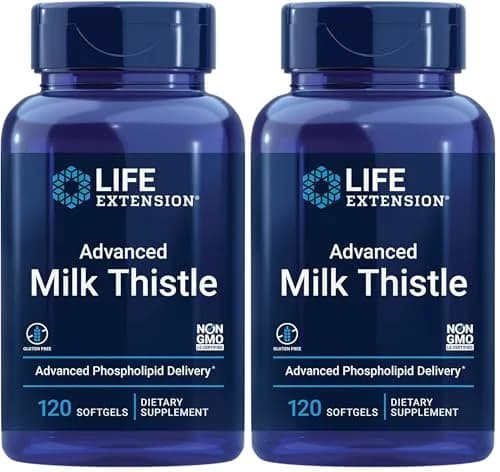 Life Extension Advanced Milk Thistle Softgels 120 Count (Pack of 2) | Liver Health Supplement with Silymarin & Silybin thumbnail 1