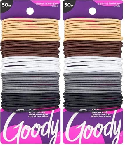 Goody Ouchless Elastic Hair Ties (100 Count, Assorted Neutrals) | Pain-Free Hair Accessories for Fine to Medium Hair thumbnail 1