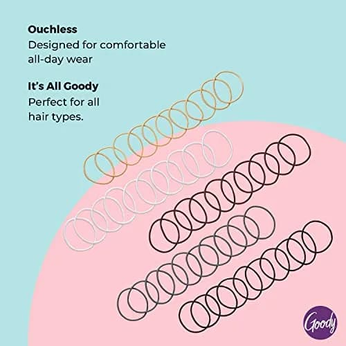 Goody Ouchless Elastic Hair Ties (100 Count, Assorted Neutrals) | Pain-Free Hair Accessories for Fine to Medium Hair thumbnail 3