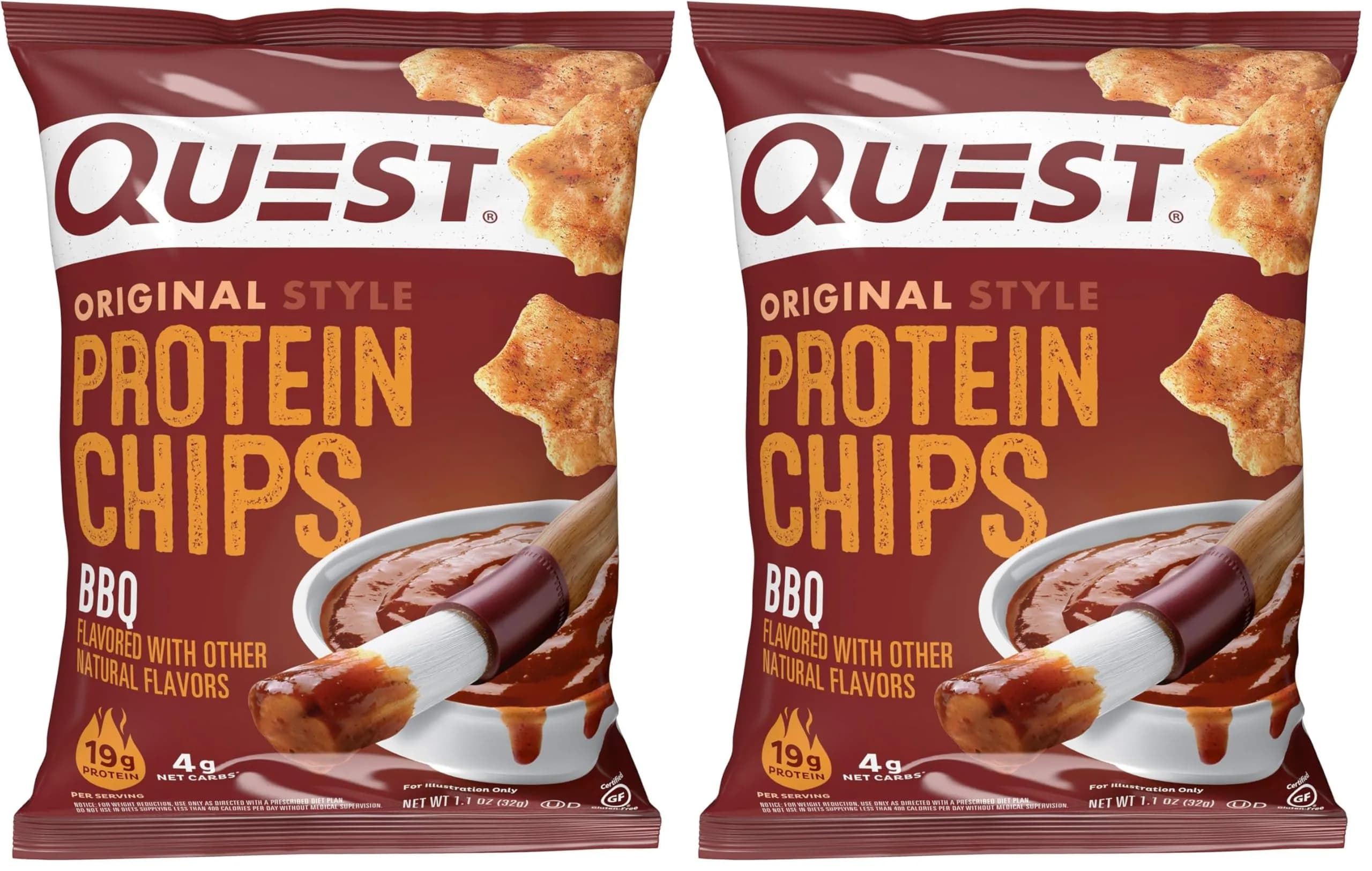 Quest BBQ Original Style Protein Chips Pack of 24 | 19g Protein Per Bag - main product image