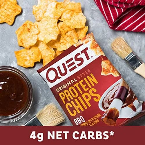Quest Nutrition BBQ Protein Chips 19g Protein, 4g Net Carb, Gluten Free, 1.1 oz (Pack of 24) | Baked Protein Snack thumbnail 3