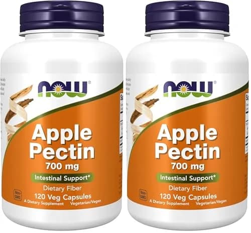 NOW Foods Apple Pectin 700 mg Veg Capsules (240 Count / 120 Count Pack of 2) | Intestinal Support with Dietary Fiber thumbnail 1