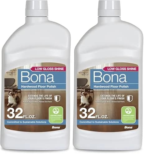 Bona Hardwood Floor Polish Low Gloss Shine 2x32 fl oz (64 fl oz Total) | Protects and Renews Dull Flooring thumbnail 1