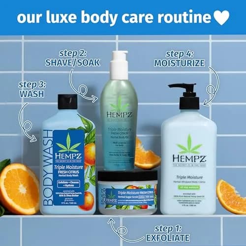 Hempz Triple Moisture Body Moisturizer with Vitamin C & Hemp Seed Oil, 1 L (34 Fl Oz) | Pack of 2 thumbnail 6