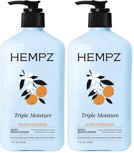 Hempz Triple Moisture Body Moisturizer with Vitamin C & Hemp Seed Oil, 1 L (34 Fl Oz) | Pack of 2 thumbnail 1