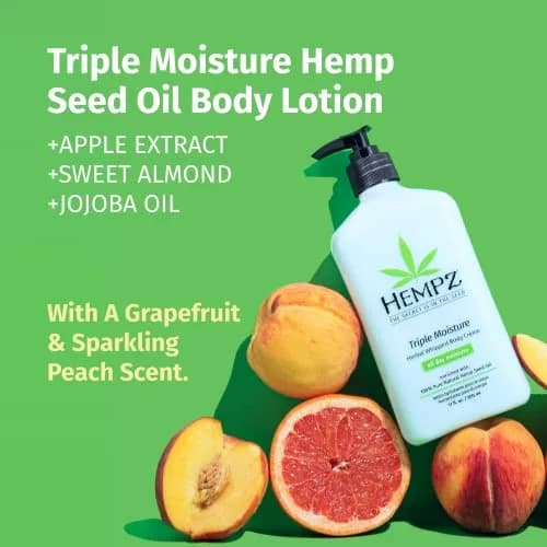 Hempz Triple Moisture Body Moisturizer with Vitamin C & Hemp Seed Oil, 1 L (34 Fl Oz) | Pack of 2 thumbnail 2