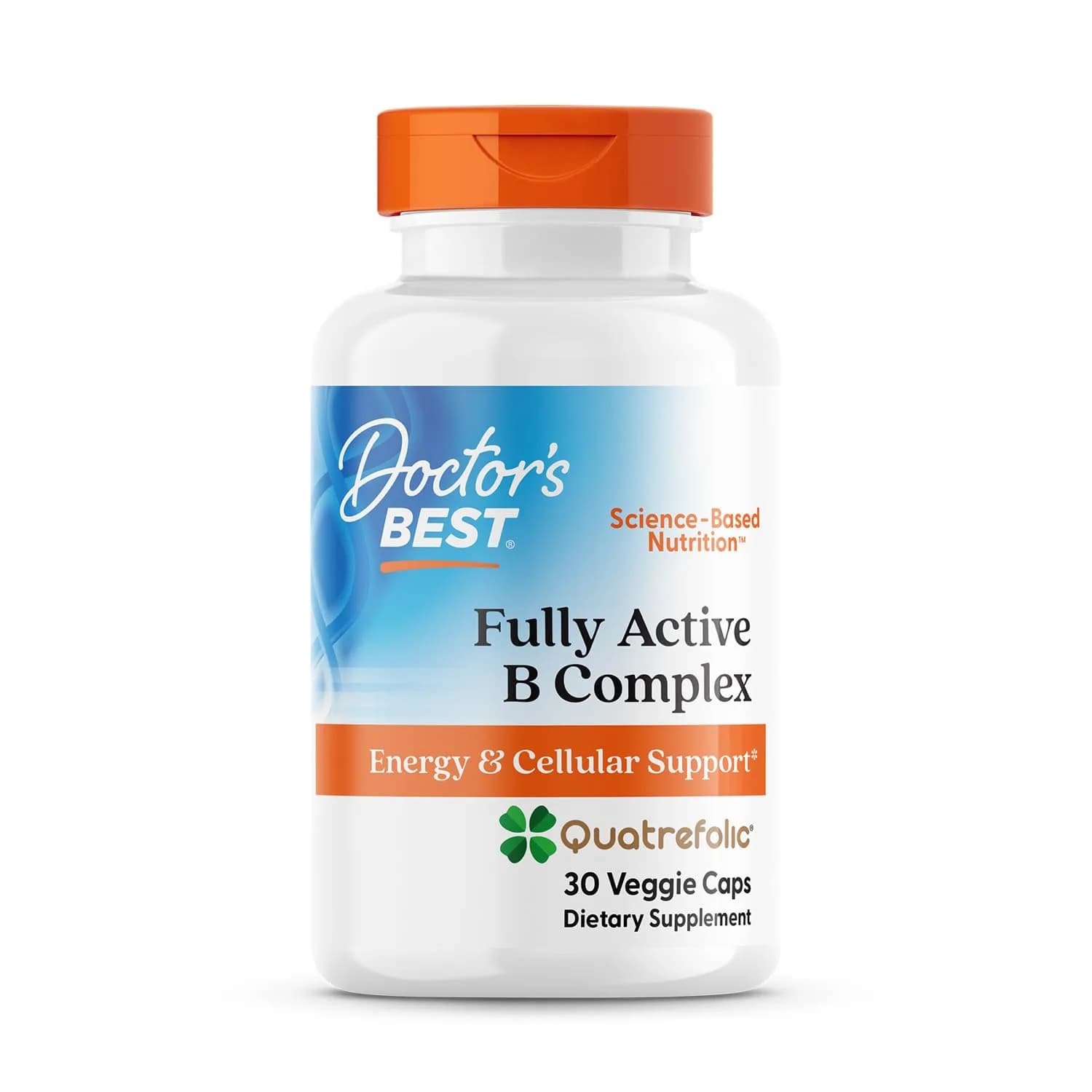 Doctor's BEST Fully Active B Complex Supplement 120 Count (Pack of 2) | Energy & Cellular Support with Methylated B12 & Folate — No Color