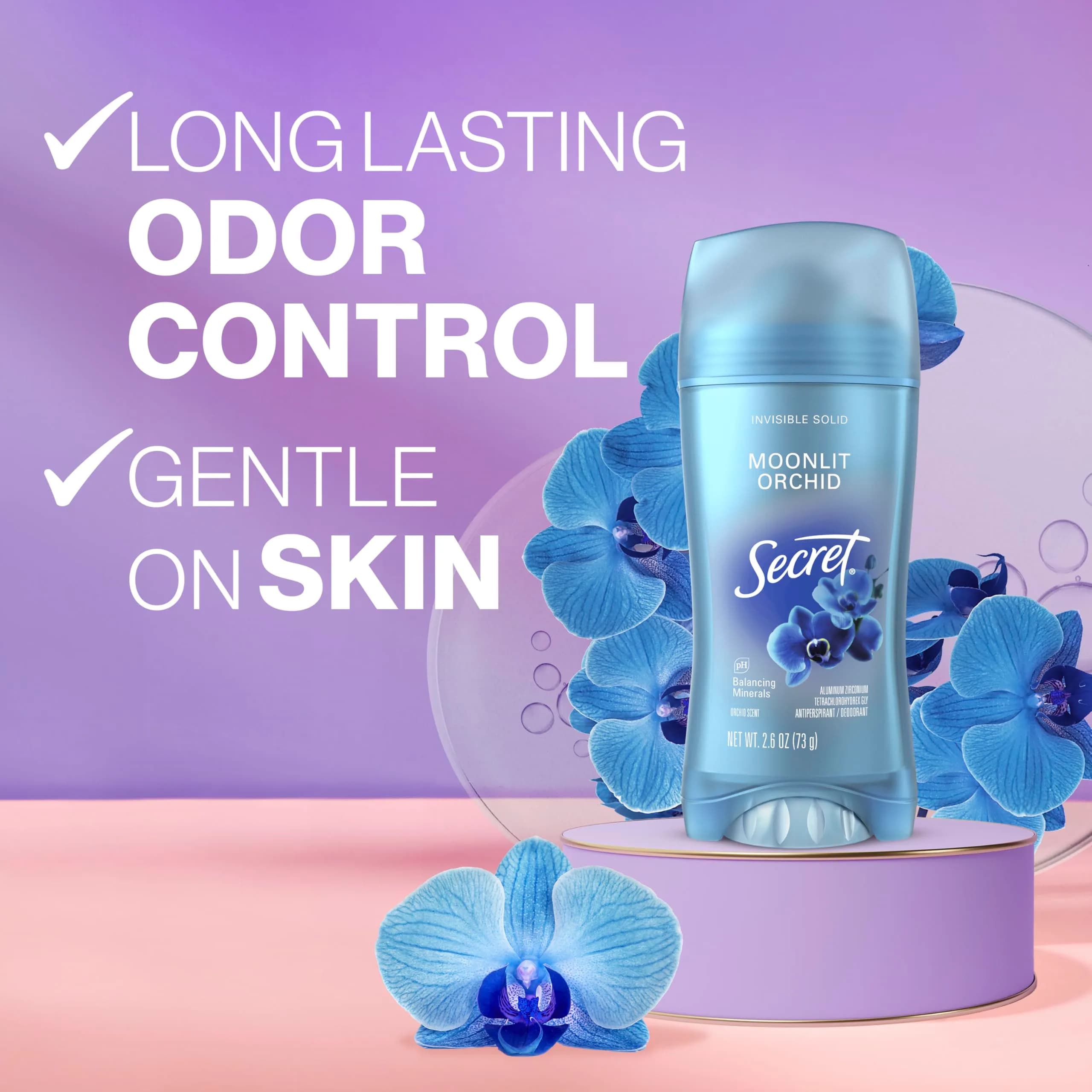 Secret Moonlit Orchid Antiperspirant Deodorant for Women, 2.6 oz (Pack of 2) - view 2