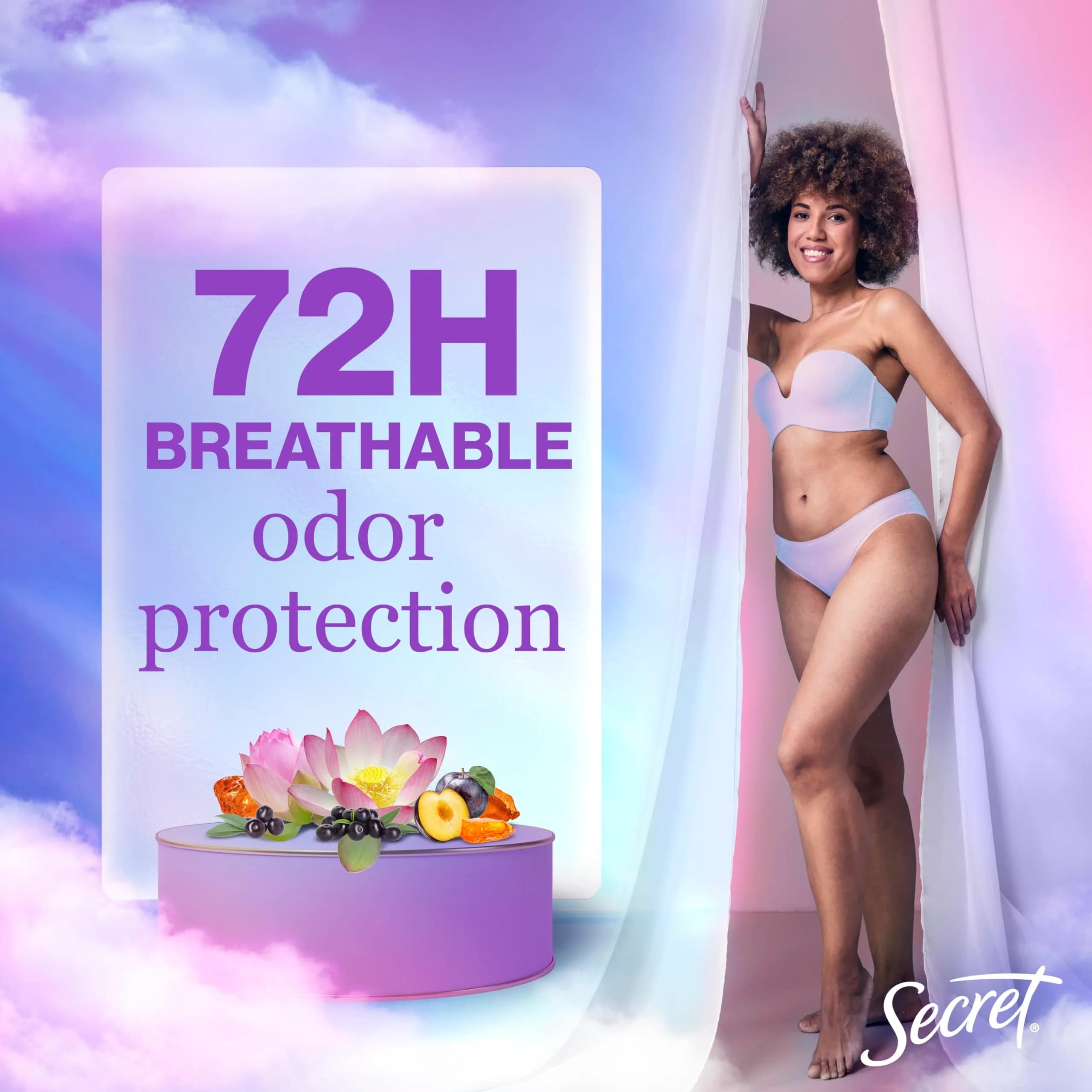 Secret Moonlit Orchid Antiperspirant Deodorant for Women, 2.6 oz (Pack of 2) - view 3