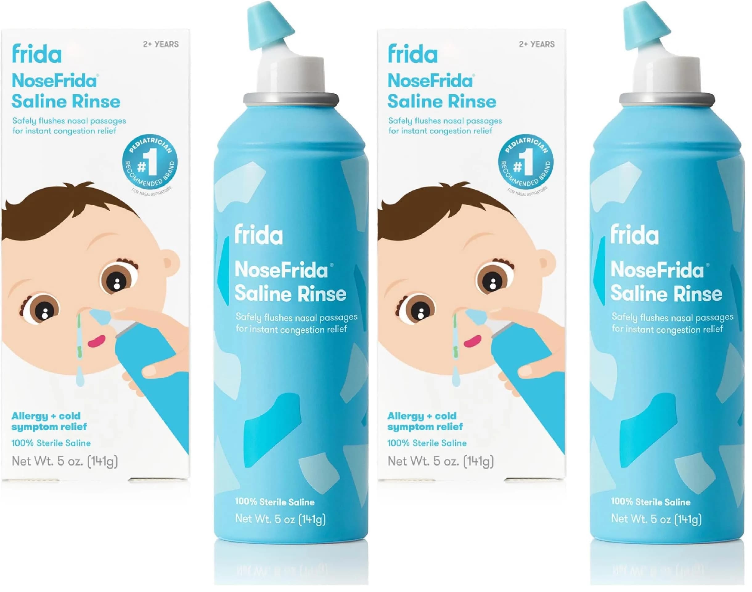 Frida Baby Saline Rinse Spray 20ml (0.68 Fl Oz) - Pack of 2 for Toddlers & Kids Ages 2+ - main product image