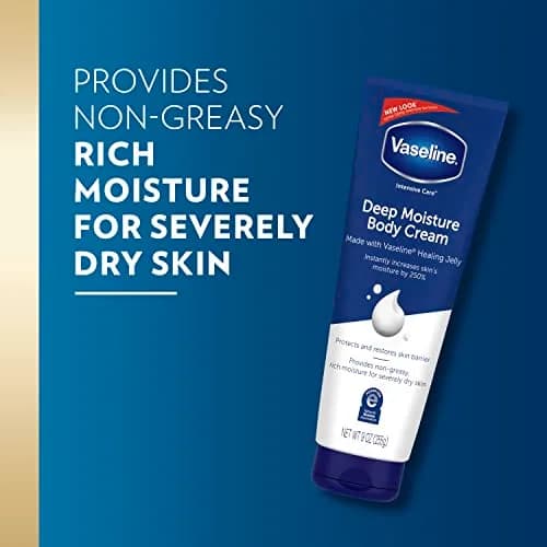 Vaseline Intensive Care Body Cream Deep Moisture 9 oz (Pack of 8) | Deep Hydrating, Healing Petroleum Jelly & Vitamin E thumbnail 3