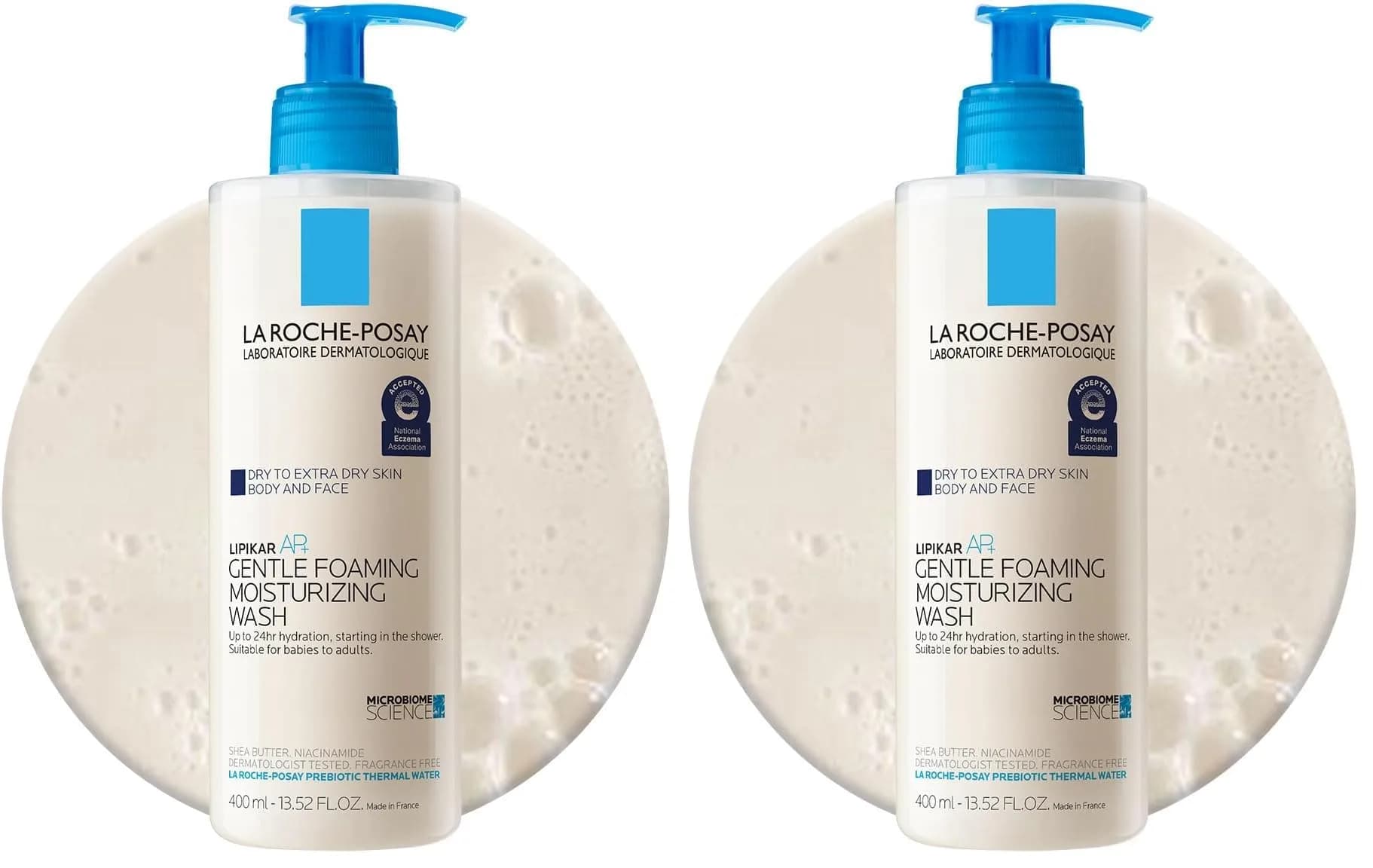 La Roche-Posay Lipikar AP+ Gentle Foaming Moisturizing Wash 800ml (27 Fl Oz) | Accepted by National Eczema Association