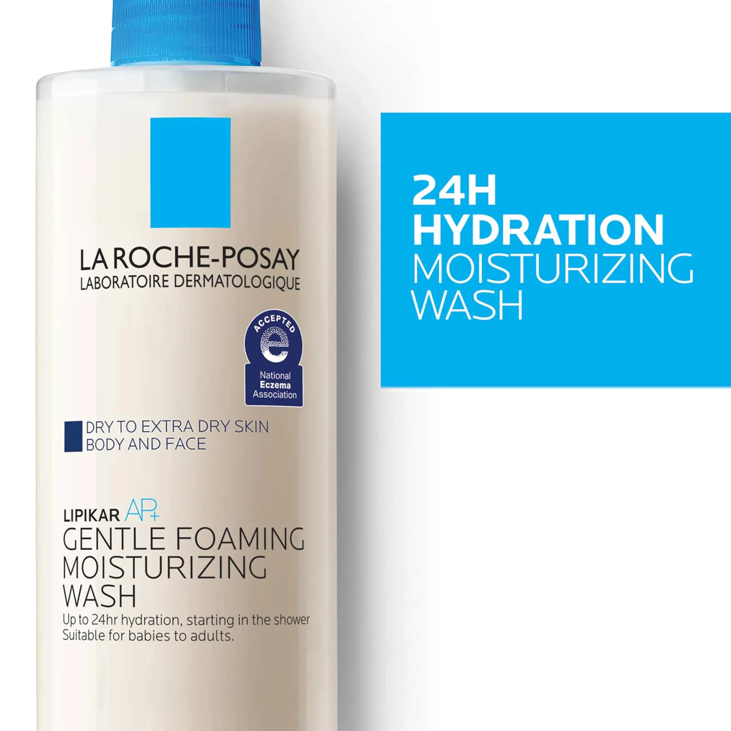La Roche-Posay Lipikar AP+ Gentle Foaming Moisturizing Wash 800ml (27 Fl Oz) | Accepted by National Eczema Association - view 5