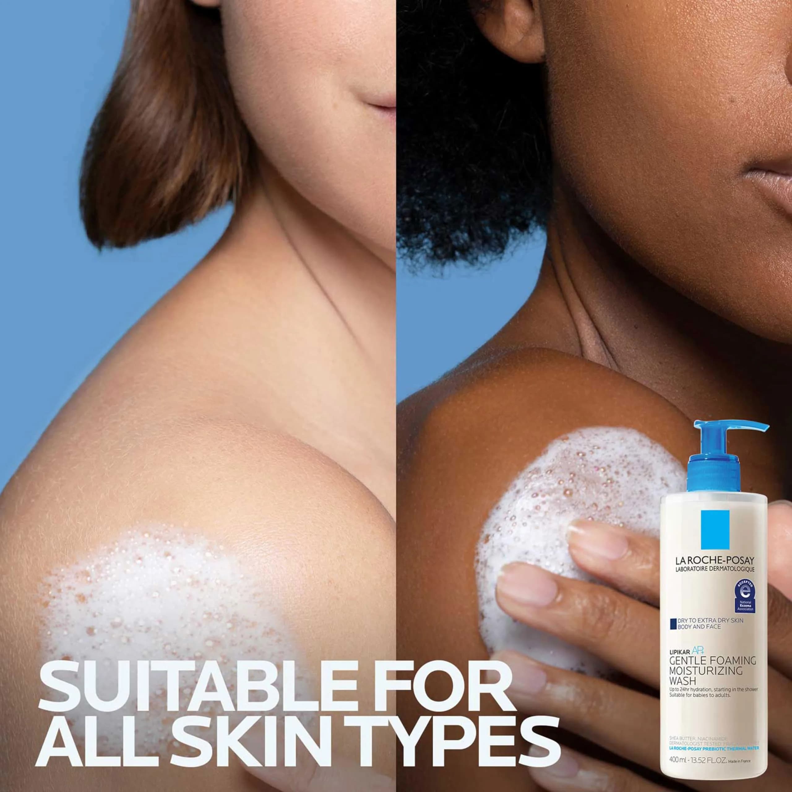 La Roche-Posay Lipikar AP+ Gentle Foaming Moisturizing Wash 800ml (27 Fl Oz) | Accepted by National Eczema Association - view 6