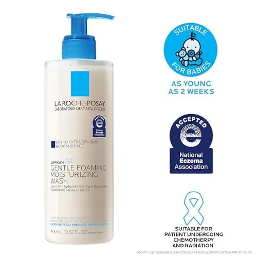 La Roche-Posay Lipikar AP+ Gentle Foaming Moisturizing Wash 800ml (27 Fl Oz) | Accepted by National Eczema Association thumbnail 9