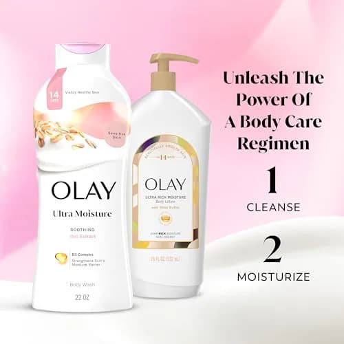 Olay Ultra Moisture Body Wash for Sensitive Skin with Oat Extract Scent, 44 fl oz (22 fl oz x 2) | Hydrates & Repairs Moisture Barrier thumbnail 8