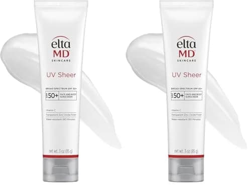 EltaMD UV Sheer SPF 50+ Sunscreen 2x3oz Tube | Oil-Free Face & Body Protection - main product image