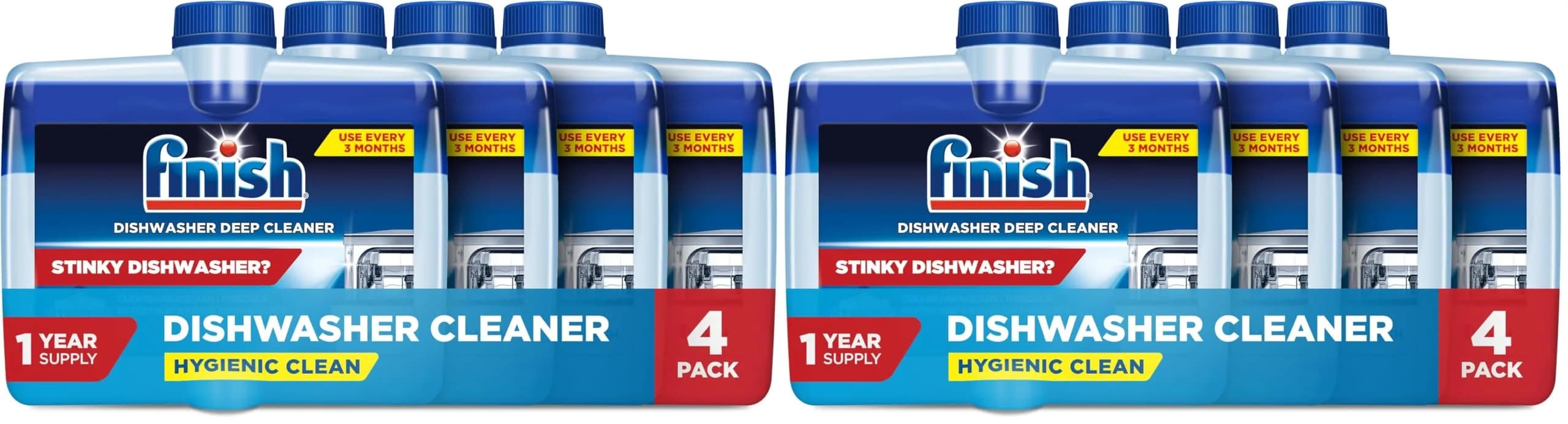 Finish Liquid Dishwasher Cleaner 67.6 Fl Oz (8 Bottles) | Deep Cleans Grease & Limescale - main product image