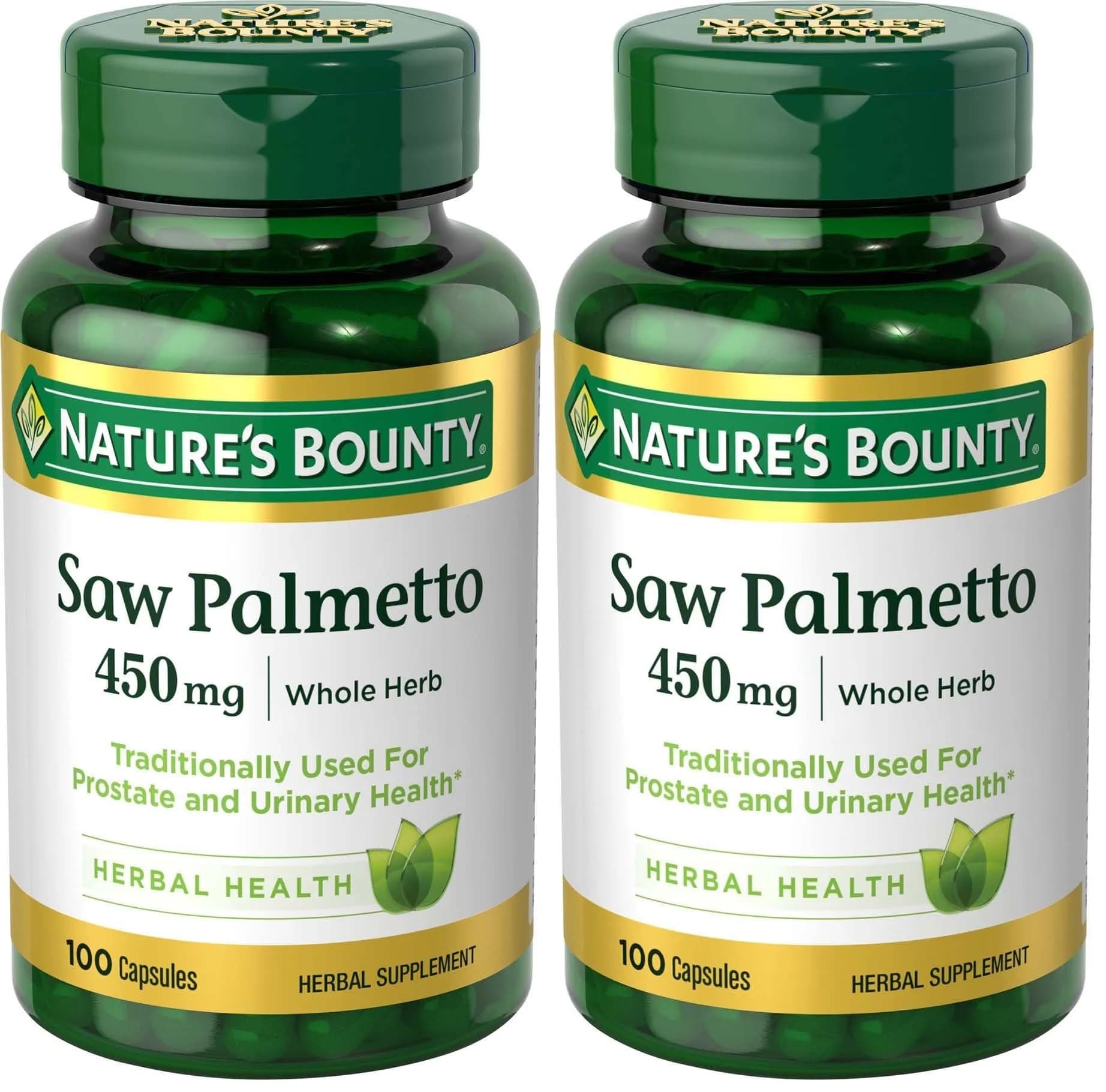 Nature's Bounty Saw Palmetto Capsule Herbal Supplement 450 mg (200 Count) | Supports Prostate & Urinary Health - main product image