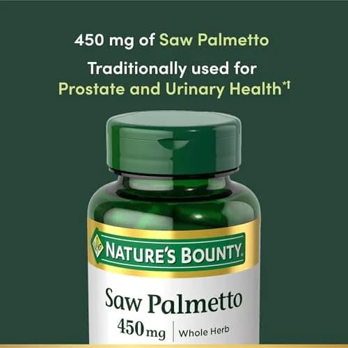 Nature's Bounty Saw Palmetto Capsule Herbal Supplement 450 mg (200 Count) | Supports Prostate & Urinary Health thumbnail 4