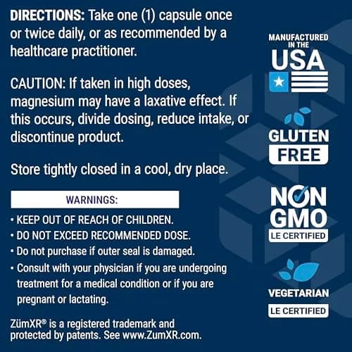 Life Extension Extend-Release Magnesium Capsules 250 mg (120 Count) | Supports Heart, Bone & Muscle Health thumbnail 6
