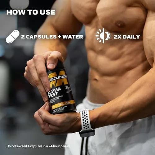 MuscleTech Testosterone Booster for Men, 240 Capsules | Supports Muscle Growth & Energy thumbnail 5