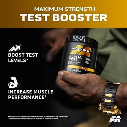 MuscleTech Testosterone Booster for Men, 240 Capsules | Supports Muscle Growth & Energy thumbnail 2