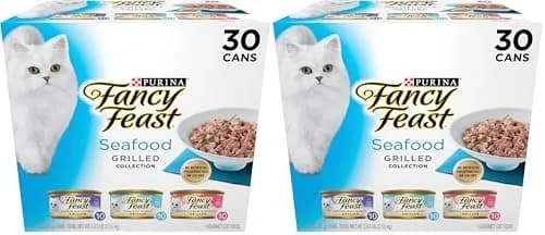 Fancy Feast Grilled Seafood Feast Collection Wet Cat Food 3 oz Cans (Pack of 60) | Complete Nutrition for Adult Cats thumbnail 1