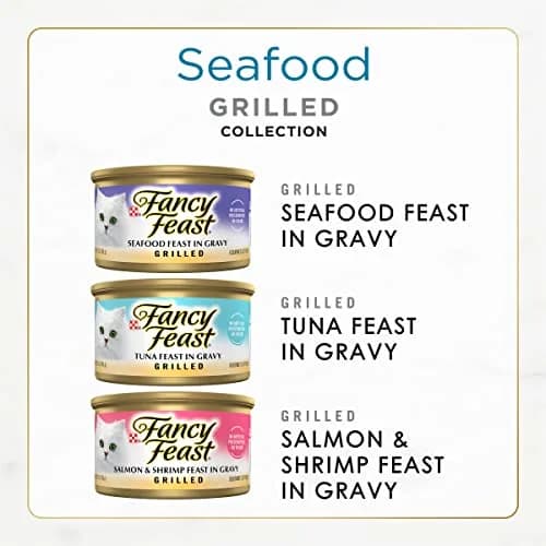 Fancy Feast Grilled Seafood Feast Collection Wet Cat Food 3 oz Cans (Pack of 60) | Complete Nutrition for Adult Cats thumbnail 2