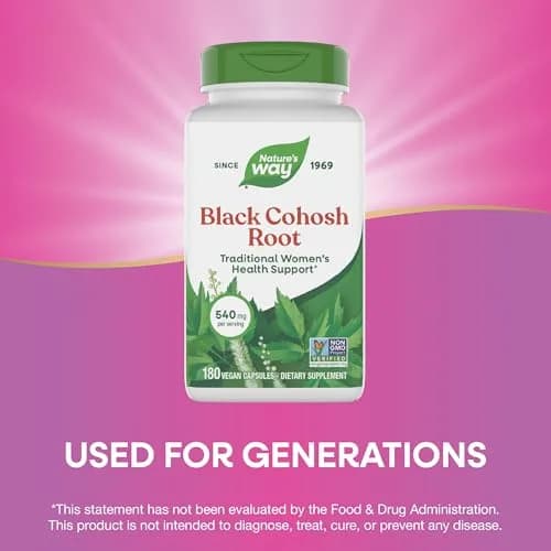 Nature's Way Black Cohosh Root Herbal Supplement 360 Capsules (180 Count x 2) | Traditional Women's Health Support thumbnail 4