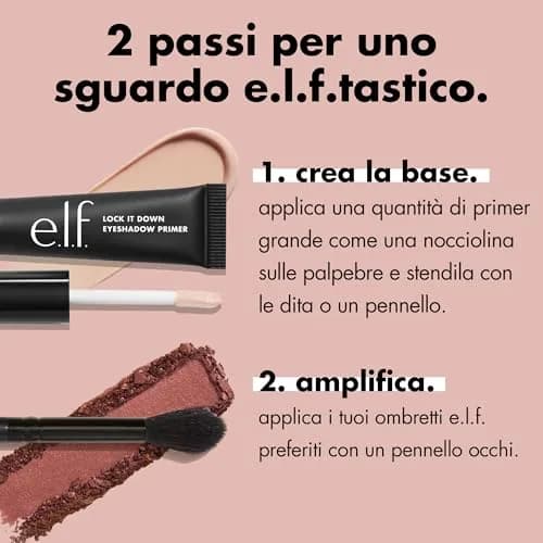 e.l.f. Lock It Down Eyeshadow Primer, Universal Sheer, 2 x 0.23 oz (14ml) | Vegan & Cruelty-Free Makeup Primer thumbnail 2