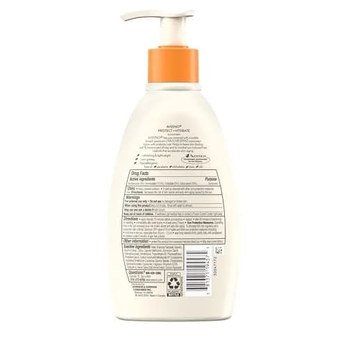 Aveeno Protect + Hydrate Sunscreen Moisturizing Lotion SPF 60 710ml (24 Fl Oz) | Broad Spectrum UVA/UVB Protection thumbnail 7