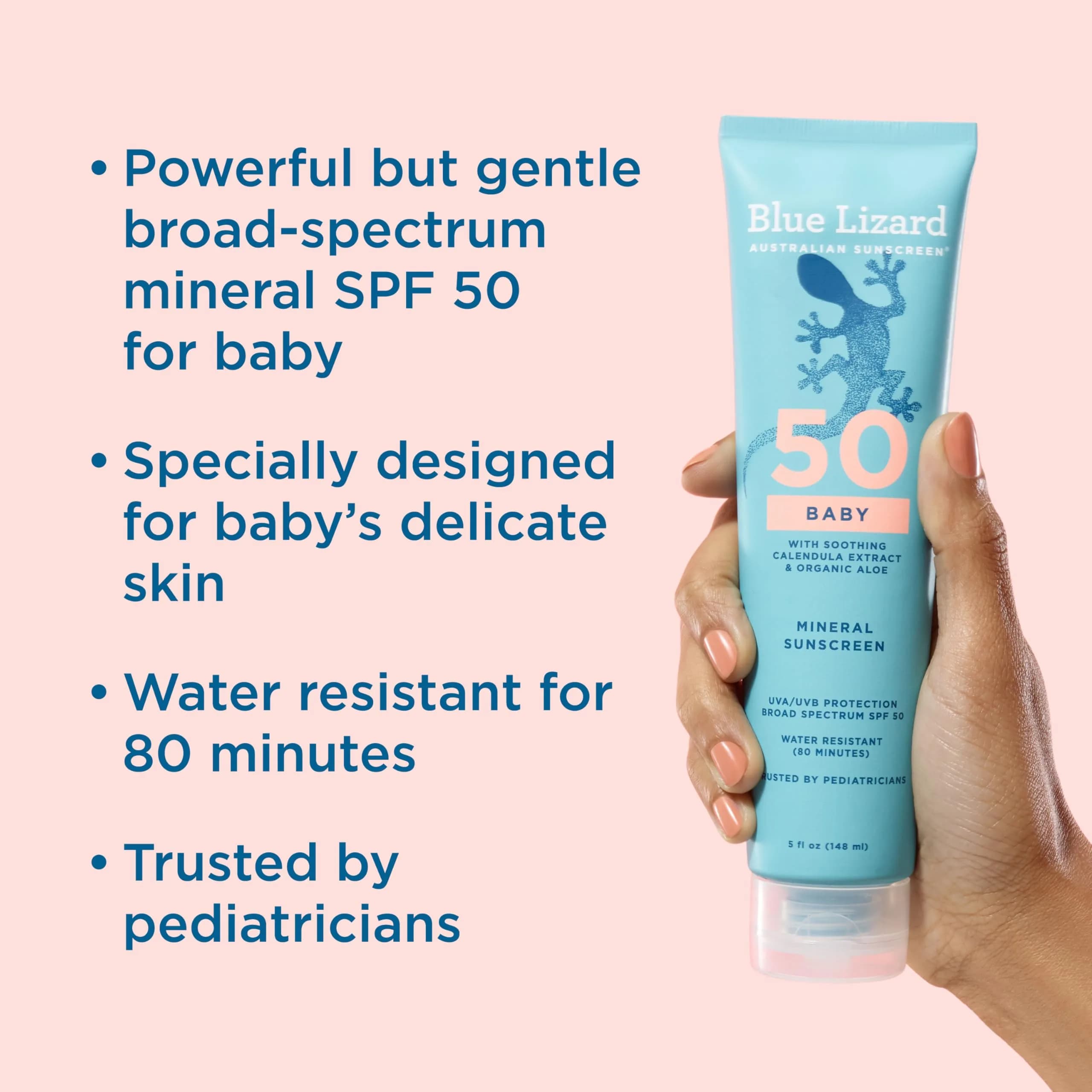 Blue Lizard BABY Mineral Sunscreen SPF 50+ 296ml (10 Fl Oz) | Smart Cap Technology for UV Alerts - view 2