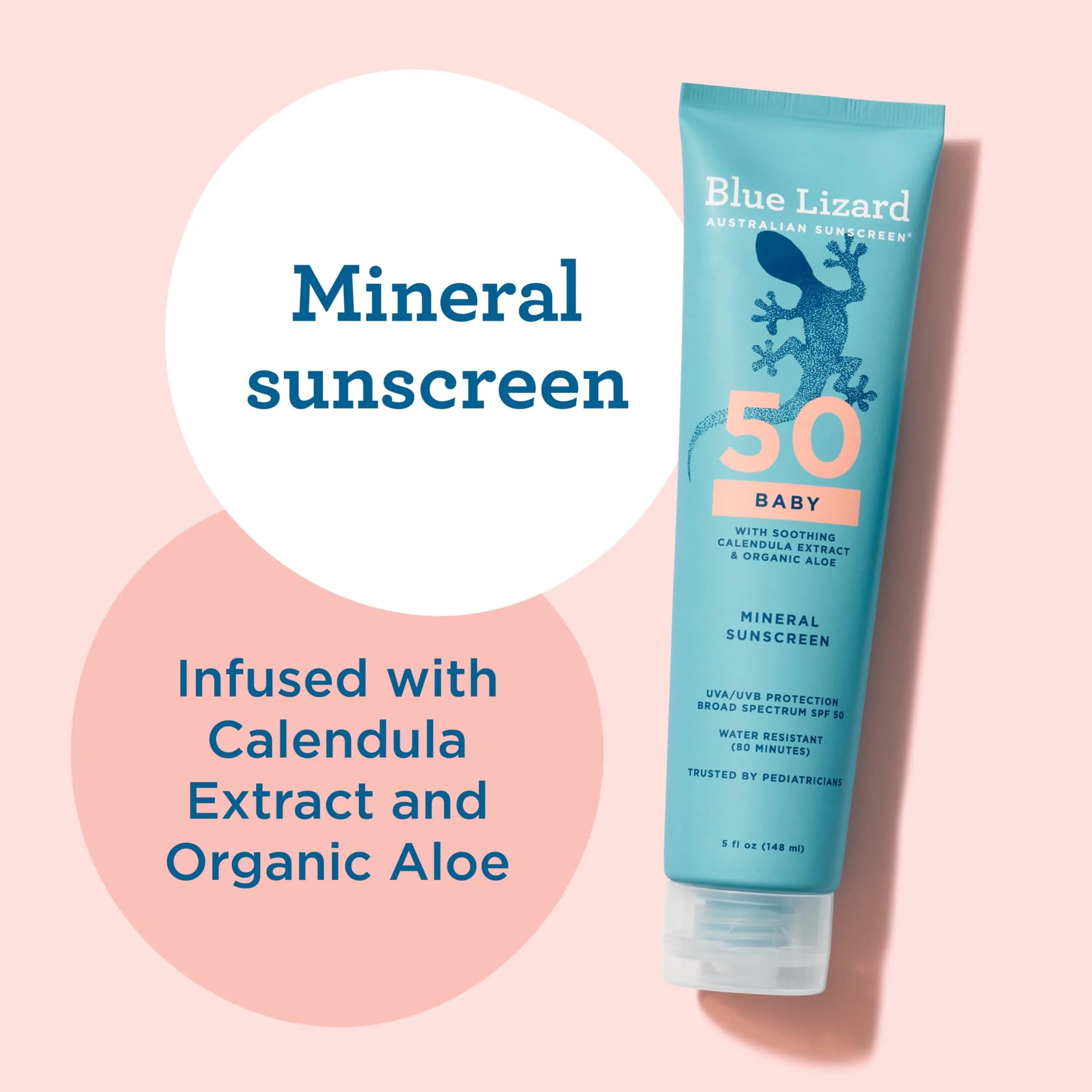 Blue Lizard BABY Mineral Sunscreen SPF 50+ 296ml (10 Fl Oz) | Smart Cap Technology for UV Alerts - view 4