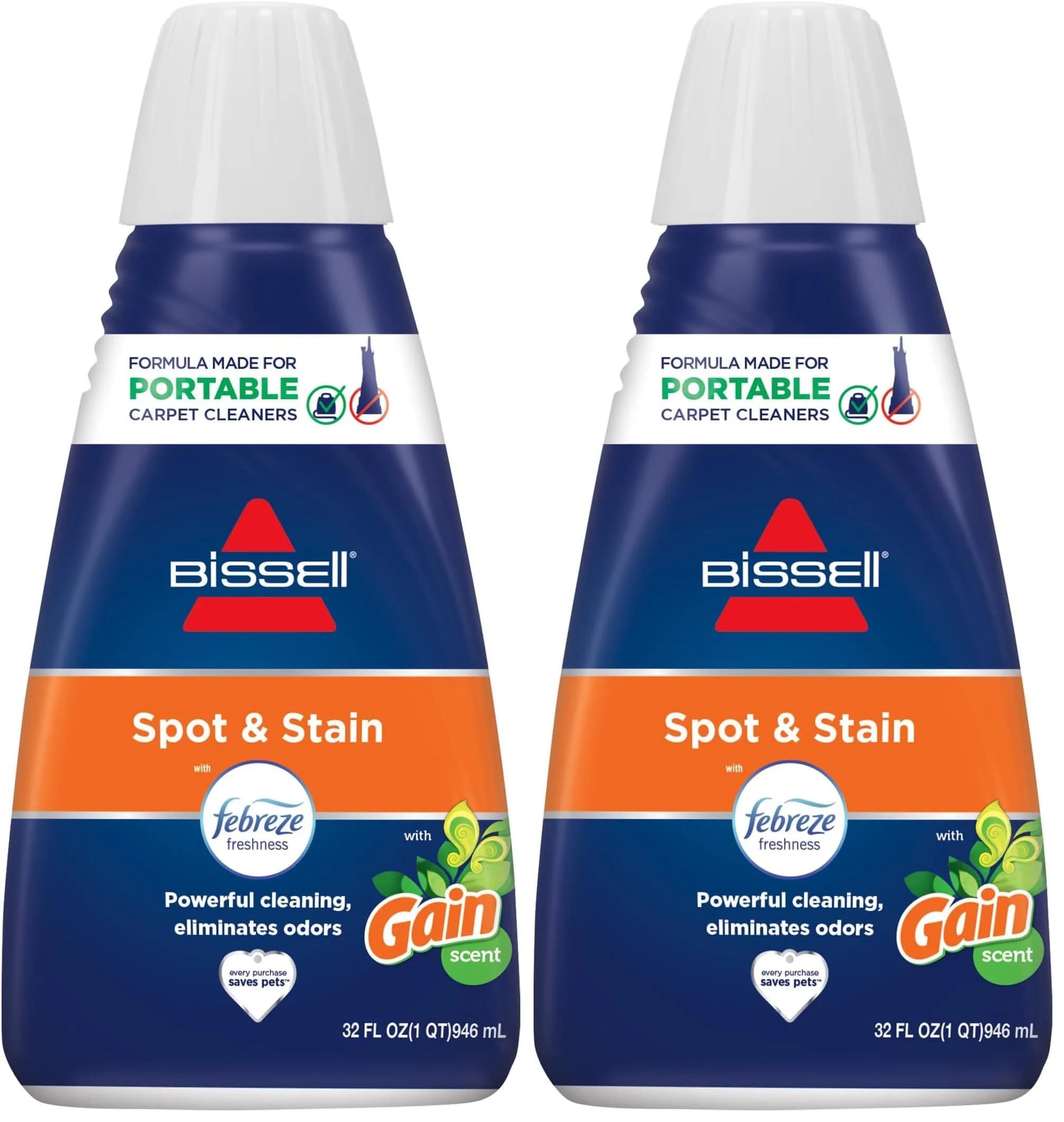 Bissell Spot & Stain with Febreze + Gain Formula 1.89L (64 Fl Oz) | Removes Tough Stains & Pet Odors