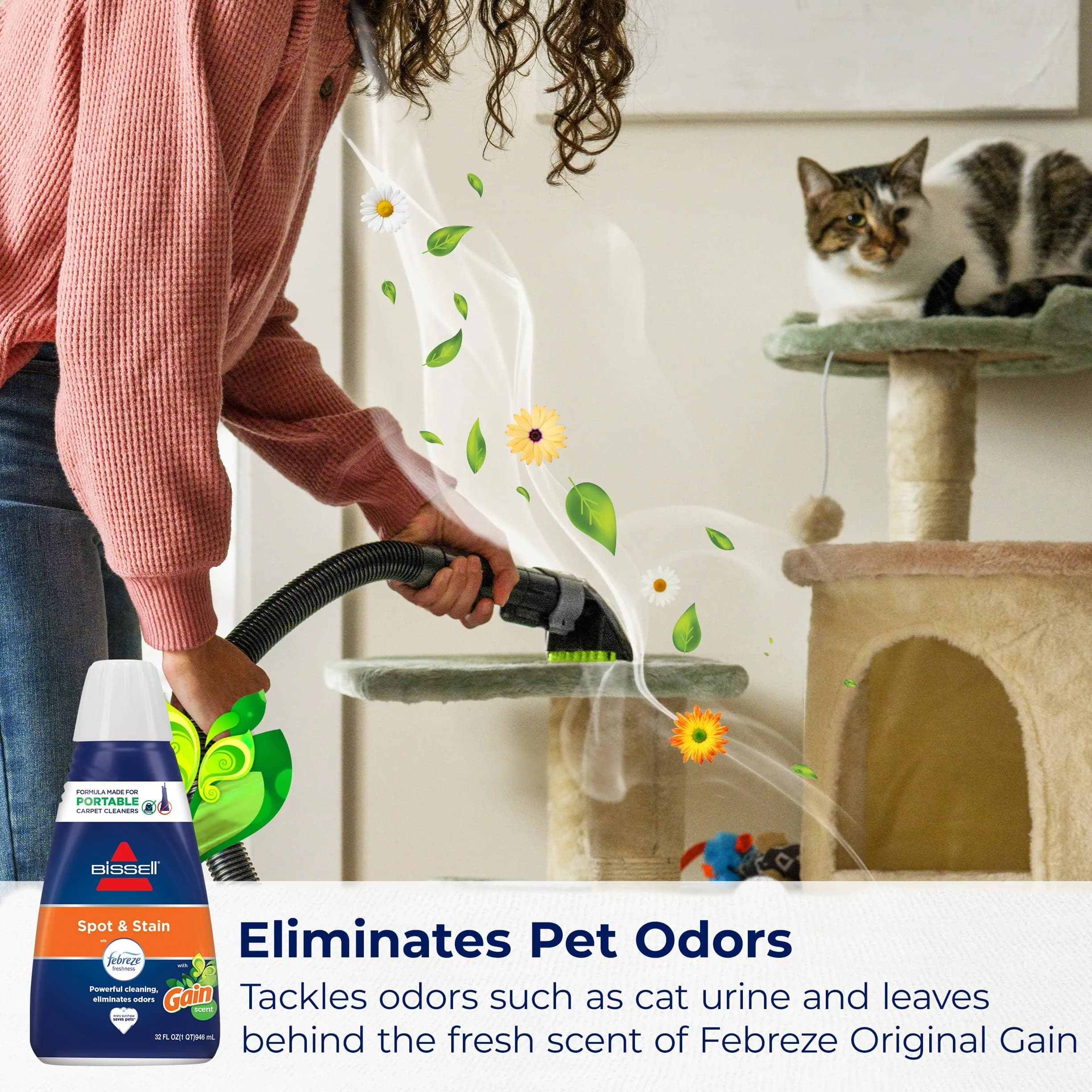 Bissell Spot & Stain with Febreze + Gain Formula 1.89L (64 Fl Oz) | Removes Tough Stains & Pet Odors - view 5