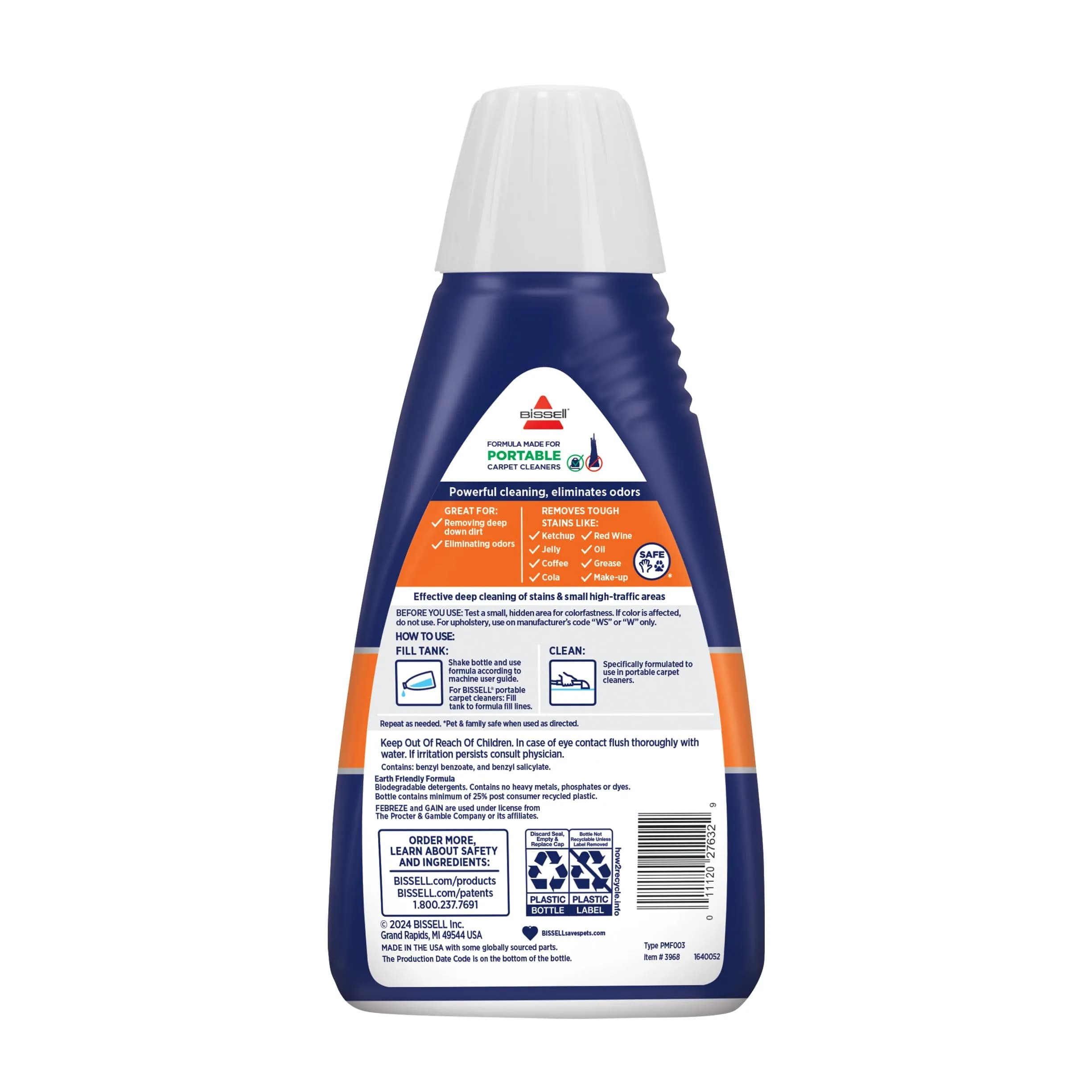 Bissell Spot & Stain with Febreze + Gain Formula 1.89L (64 Fl Oz) | Removes Tough Stains & Pet Odors - view 3