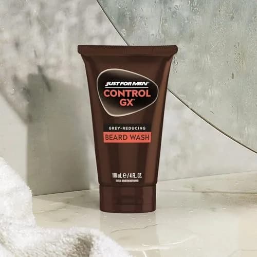 Just for Men Control GX Grey Reducing Beard Wash Shampoo with Keratin, 24 Fl Oz (710ml) | Gradually Colors Mustache and Beard thumbnail 7