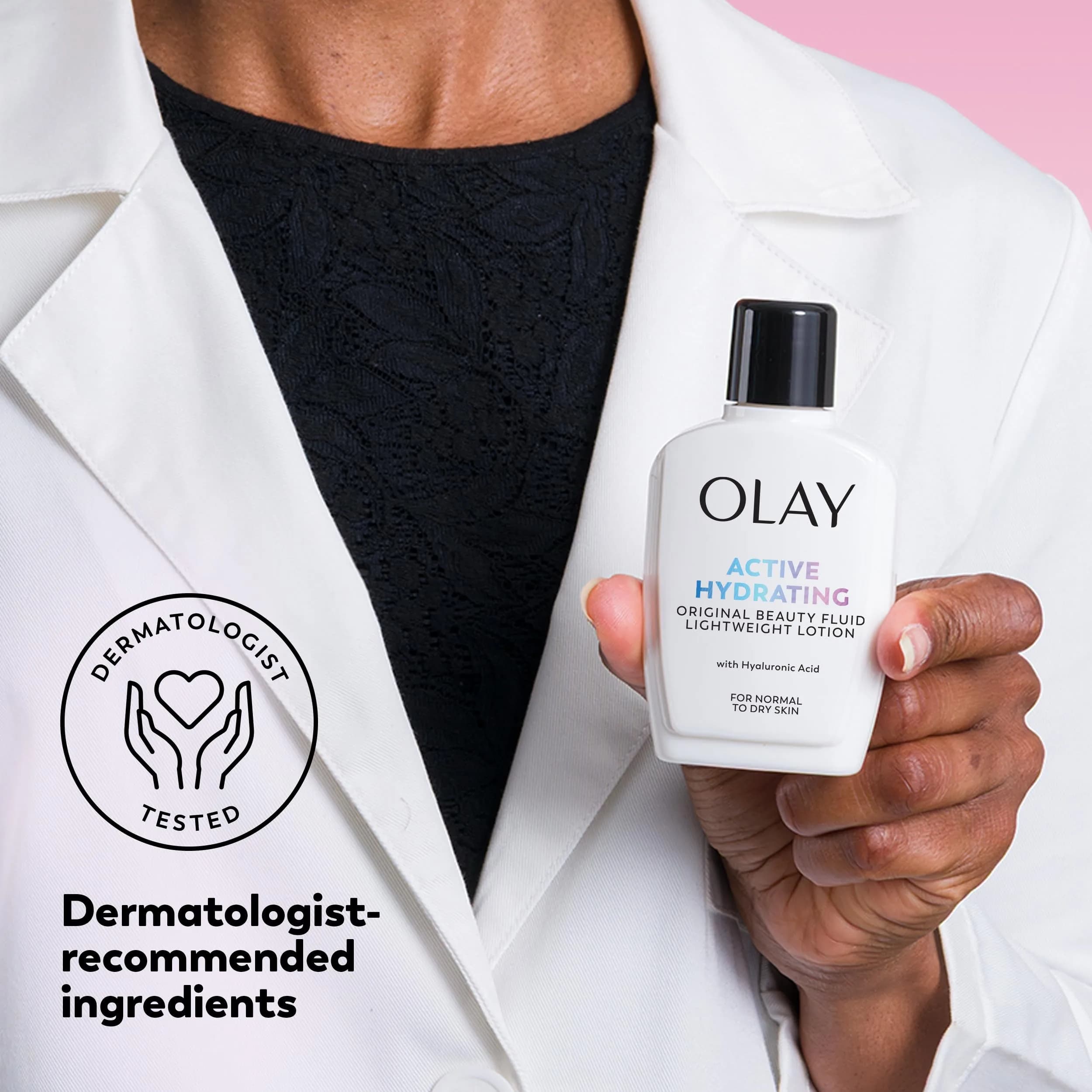 Olay Active Hydrating Beauty Fluid Lotion Original Facial Moisturizer 480ml (16 Fl Oz) | Dermatologically Tested - view 6
