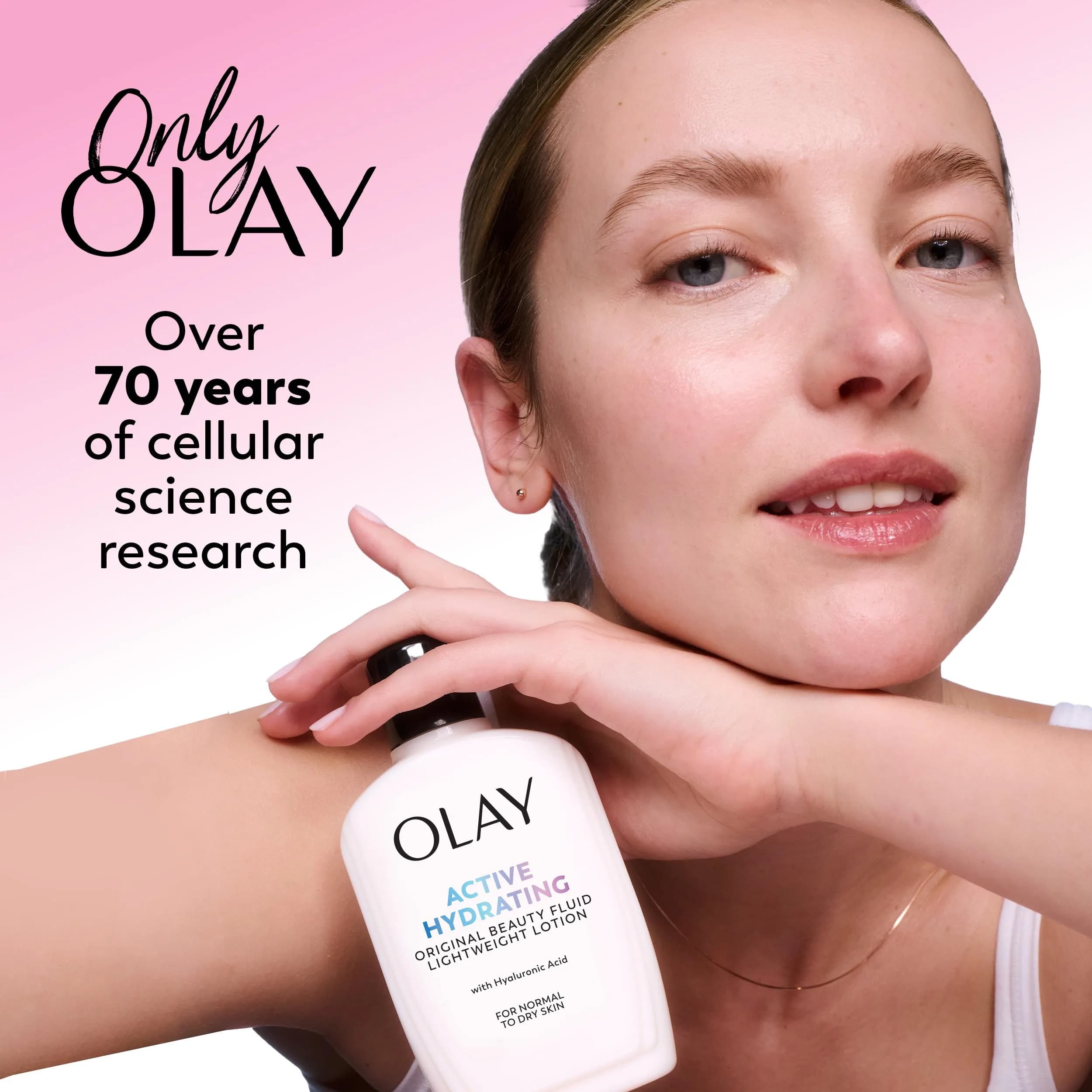 Olay Active Hydrating Beauty Fluid Lotion Original Facial Moisturizer 480ml (16 Fl Oz) | Dermatologically Tested - view 9