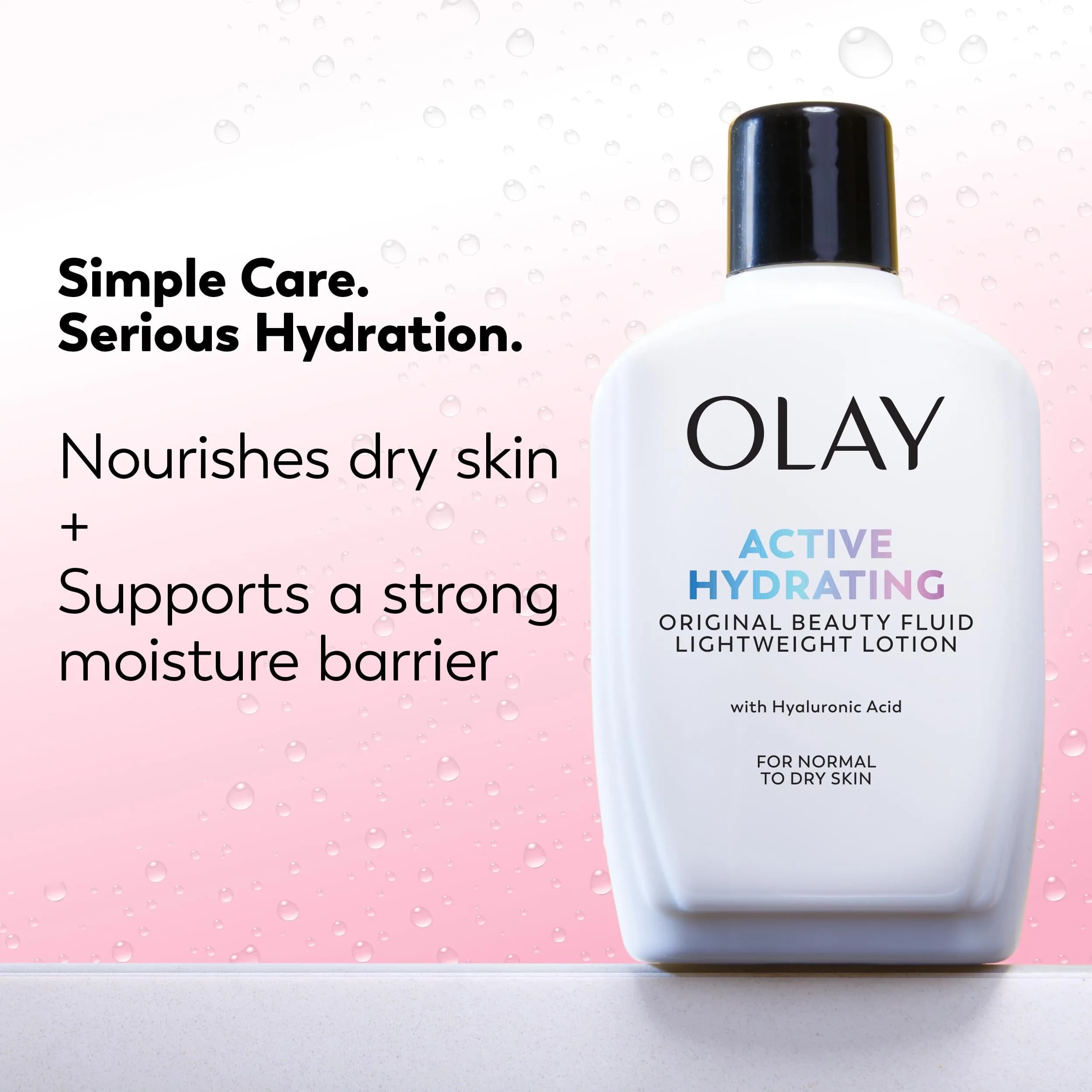 Olay Active Hydrating Beauty Fluid Lotion Original Facial Moisturizer 480ml (16 Fl Oz) | Dermatologically Tested - view 3