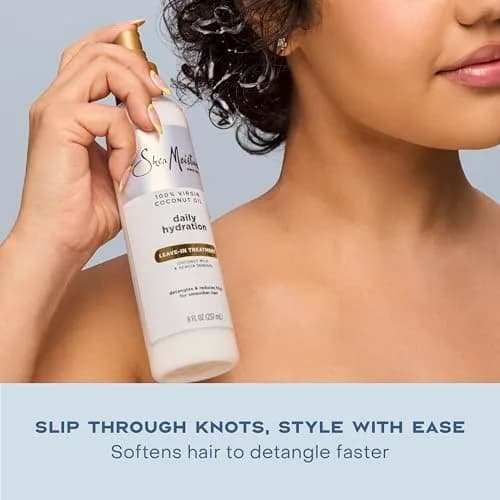SheaMoisture 100% Virgin Coconut Oil Leave-In Conditioner 473ml (16 Fl Oz) | Hydrates & Controls Frizz thumbnail 4