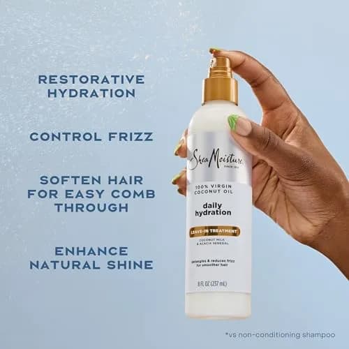 SheaMoisture 100% Virgin Coconut Oil Leave-In Conditioner 473ml (16 Fl Oz) | Hydrates & Controls Frizz thumbnail 5