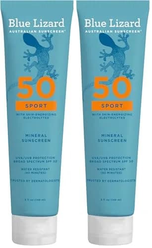 Blue Lizard Sport Mineral SPF 50 Lotion 2-Pack 148ml (5.0 Fl Oz) | Broad Spectrum UVA/UVB Protection thumbnail 1