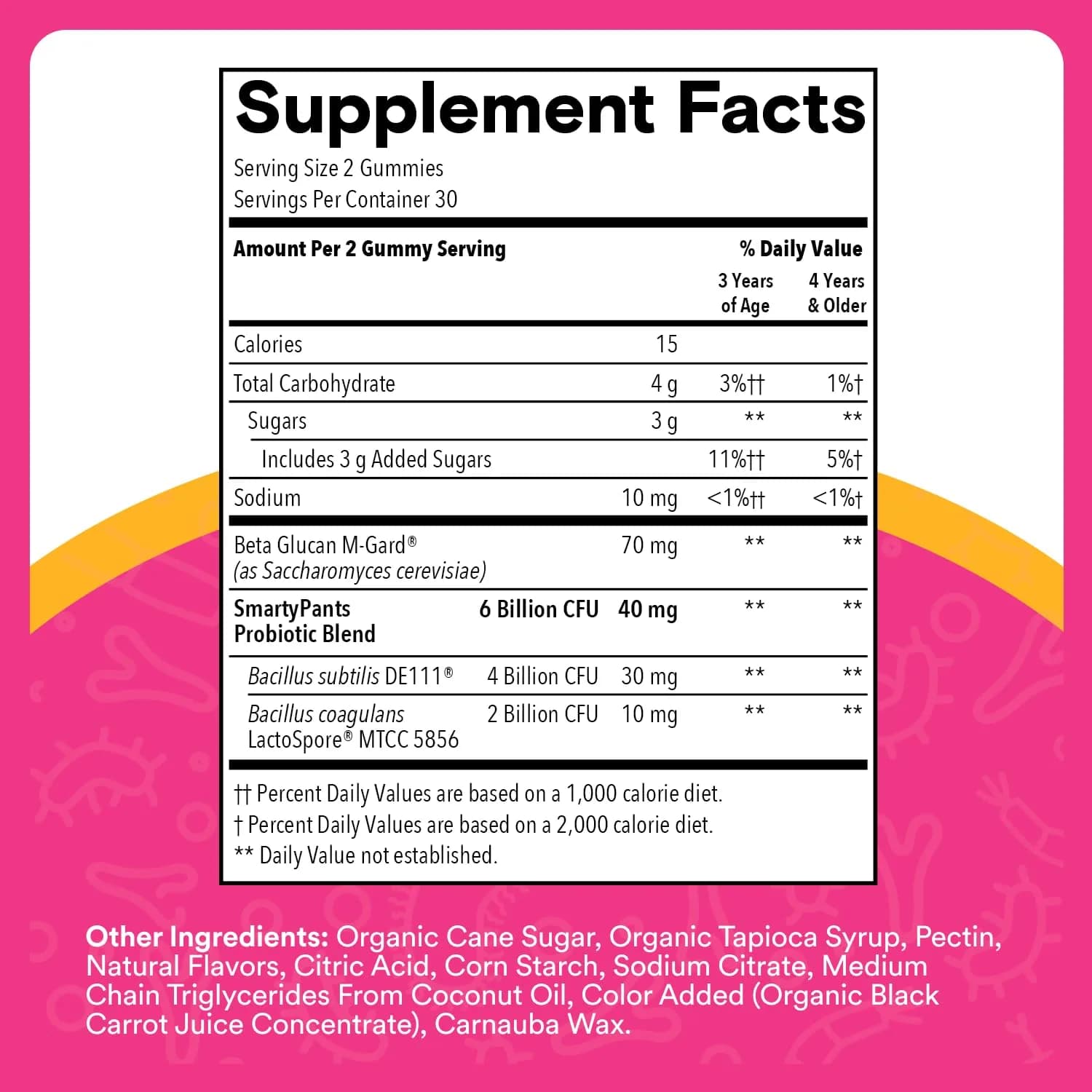 SmartyPants Kids Grape Probiotic + Prebiotic Gummies for Digestive & Immune Support, 60 Count - view 3
