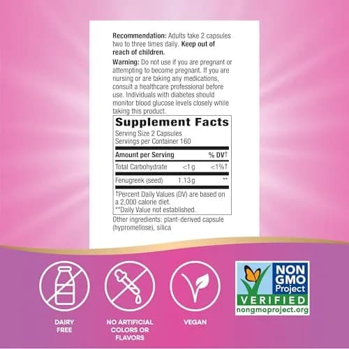 Nature's Way Fenugreek Seed Supplement, 640 Capsules | Traditional Lactation & Digestion Support thumbnail 5