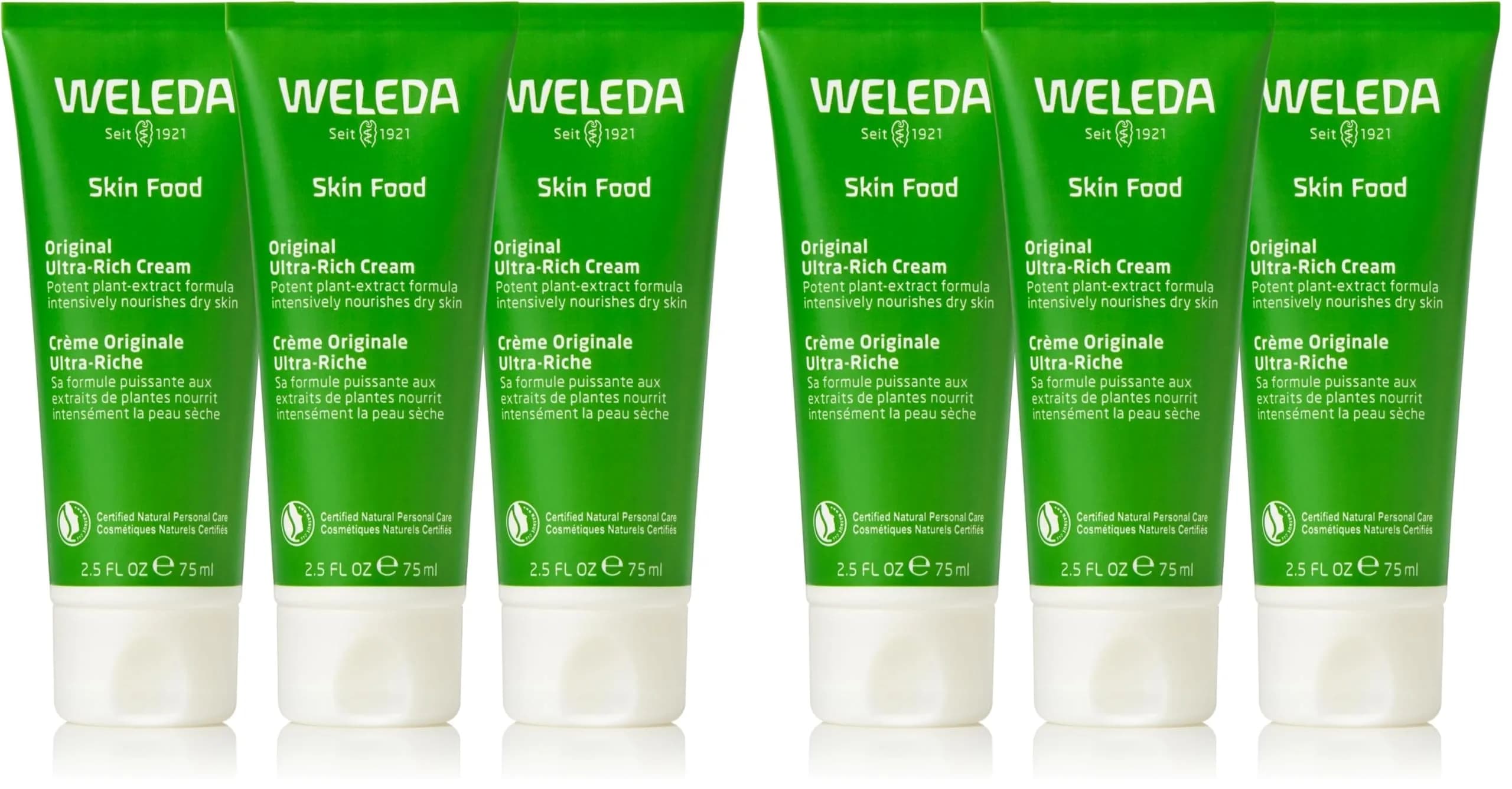 Weleda Skin Food Original Ultra-Rich Body Cream 150ml (5 Fl Oz) Pack of 6 | Intensive Hydration for Dry, Rough Skin - main product image