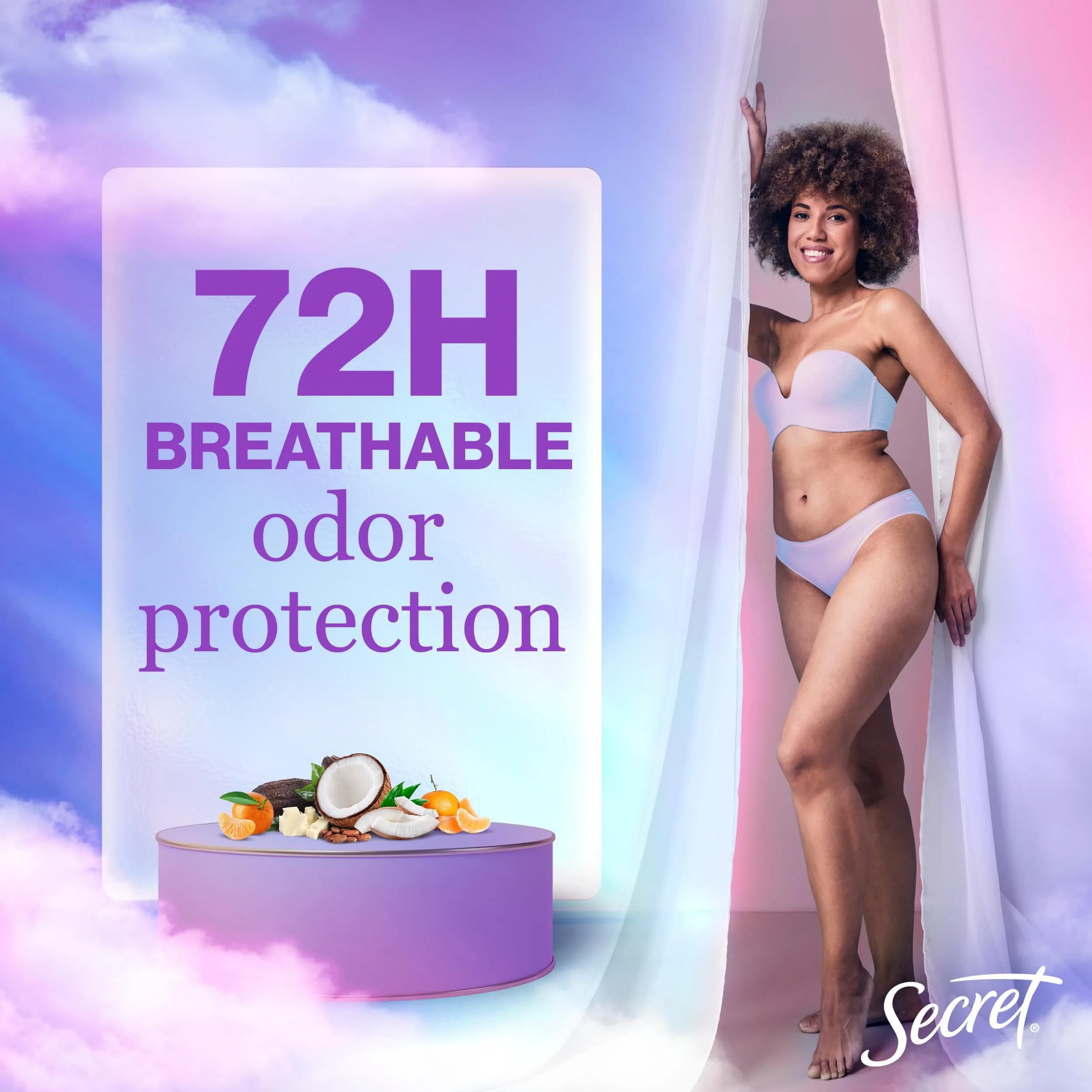 Secret Fresh Invisible Solid Antiperspirant Deodorant for Women, 5.2 oz (2.6 oz x 2) | 72-Hour Breathable Sweat & Odor Protection - view 3