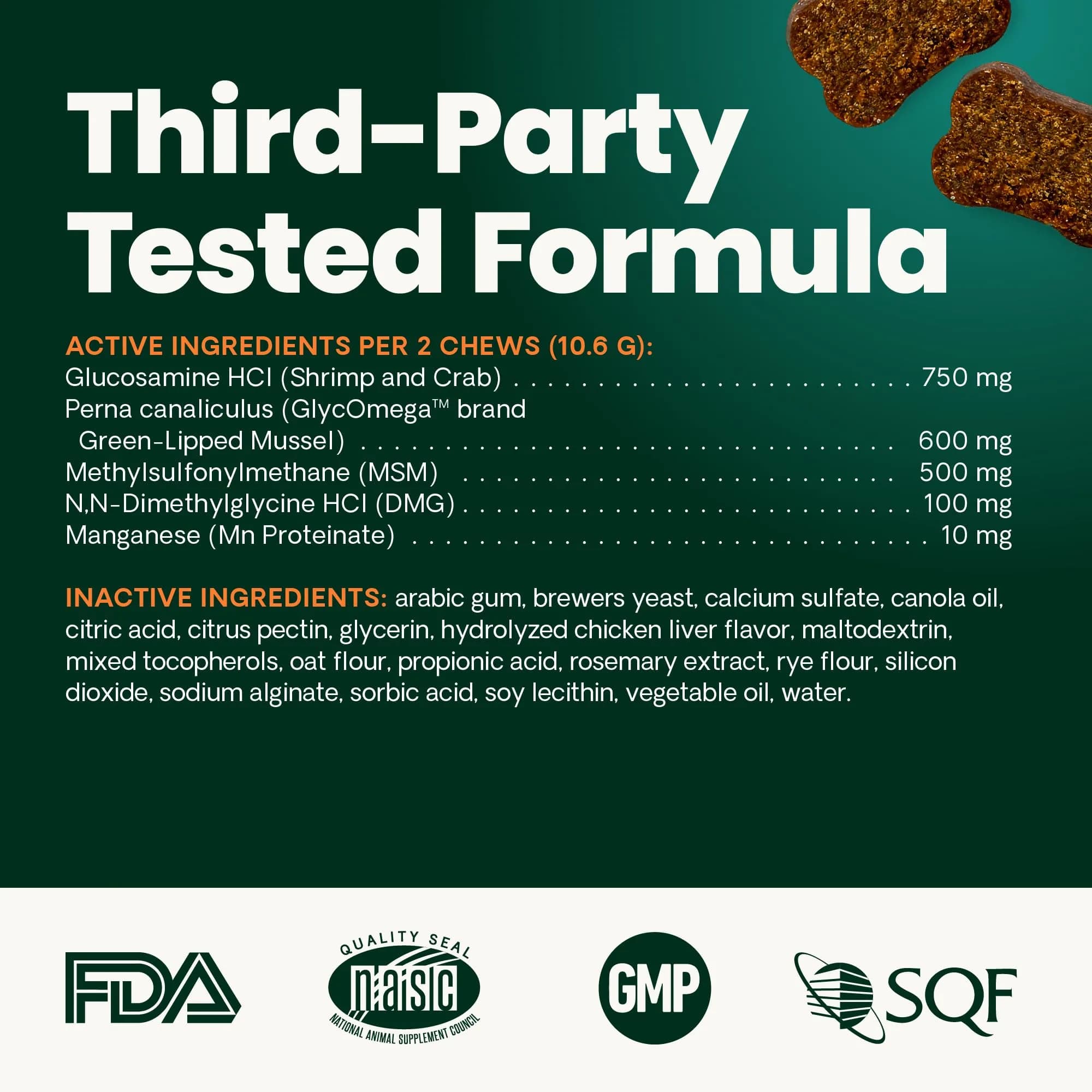VetriScience Healthy Hip & Joint Chews for Cats, GlycoFlex Glucosamine & Green-Lipped Mussel, 240 Chews | Joint Support & Mobility for Cats - view 8